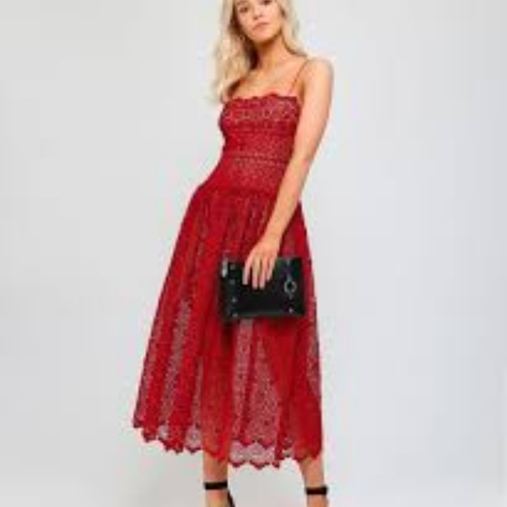 SELF-PORTRAIT CIRCULAR FLORAL LACE DRESS - Picture 2 of 7